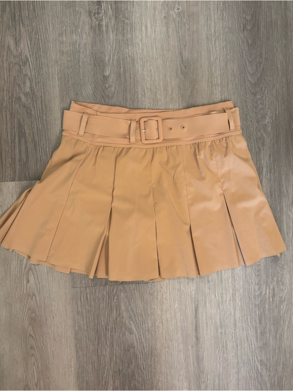 Offline by Aerie Real Me Belted Pleated Skort Beige/Tan, Athletic